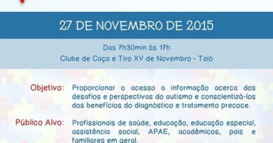 A Prefeitura Municipal de Taió, por meio da Secretaria de Saúde Municipal, em parceria com a Associação dos Municípios do Alto Vale do Itajaí (AMAVI), promoverá no dia 27 de novembro, o primeiro Seminário Regional Sobre Autismo.