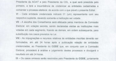 Edital de Convocação para cadastramento das Entidades