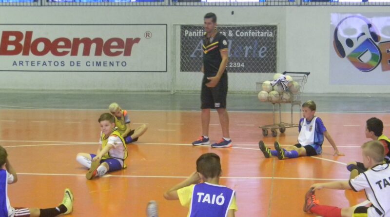 Categoria Sub-10 durante treino